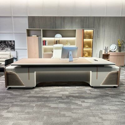 Đèn bàn sếp cao cấp sang trọng bàn giám đốc sang trọng bàn chủ tịch giám đốc bàn ghế văn phòng kết hợp đơn giản hiện đại