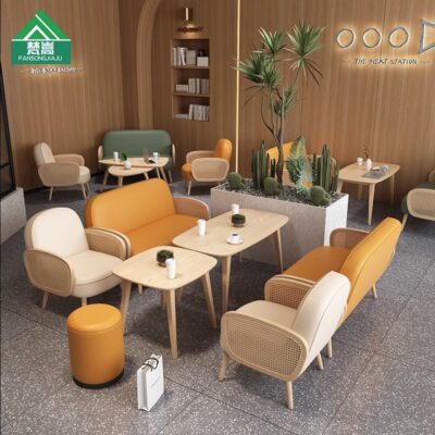 Quán cà phê quán trà sữa giải trí thẻ ghế sofa tráng miệng bánh cuốn sách khu vực nghỉ ngơi tiếp tân đàm phán bàn ghế sofa