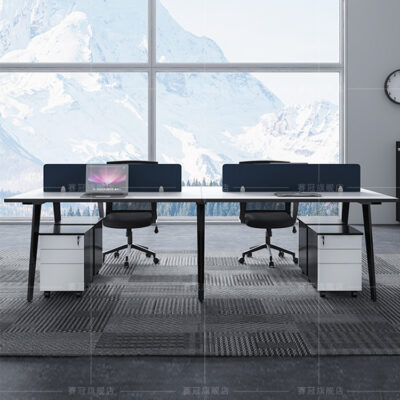 Bàn nhân viên sài gòn đơn giản hiện đại bàn ghế kết hợp máy tính 4 màn hình 4 Phòng bàn làm việc 6 Phòng