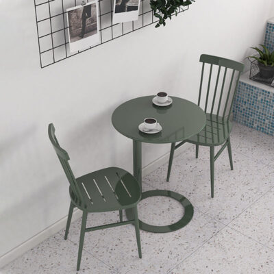 Quán cà phê bàn tròn quán trà sữa quán cà phê đàm phán tối giản thương mại gấp sofa bên bàn cà phê sắt bàn tròn nhỏ