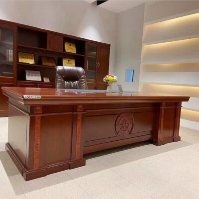 Trung Quốc Chủ Tịch Bàn Chủ Tịch Bàn Ghế Kết Hợp Người Quản Lý Bàn Lớp Sơn Bàn Dán Gỗ Tại Chỗ Bán Buôn