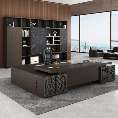Áp dụng bàn sếp đơn giản hiện đại bàn chủ tịch phong cách Trung Quốc tổng giám đốc lớp kết hợp bàn ghế văn phòng tại nhà