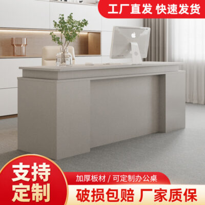 Bàn làm việc đảo Senji Bàn làm việc của ông chủ Bầu không khí hiện đại đơn giản Bàn làm việc Chủ tịch Quản lý nội thất Kết hợp Bàn làm việc bằng gỗ nguyên khối không sơn