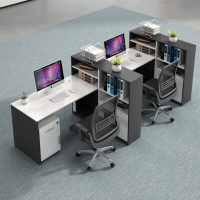 Bàn nhân viên nhân viên văn phòng chỗ ngồi nhân viên tài chính bàn ghế kết hợp Phòng màn hình hai người