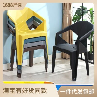 Đơn giản dành cho người lớn nhà dày ghế nhựa tựa lưng ghế bành ngoài trời chợ đêm nướng thực phẩm gian hàng bàn ăn và ghế