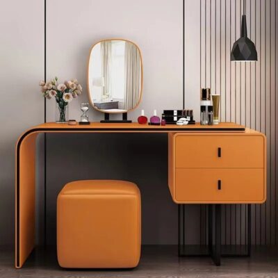 Bàn trang điểm gỗ nguyên khối của Ý 2023 bàn trang điểm tối giản hiện đại mới tích hợp bàn trang điểm cao cấp dạng ống lồng