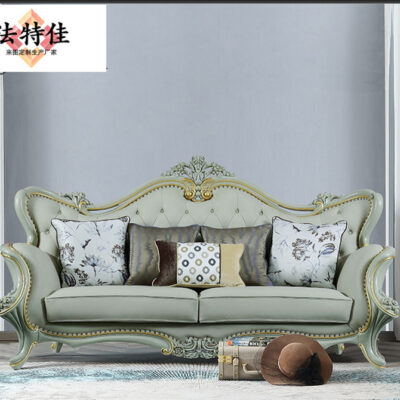 Nội thất Pháp Sofa nghệ thuật bằng da châu Âu 123 ghế dài kết hợp biệt thự kích thước căn hộ sofa sang trọng nhẹ