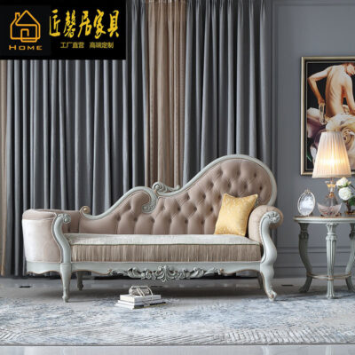 Cung điện đồ nội thất Pháp Châu Âu ghế dài bạch dương phòng khách chạm khắc kẹo bơ cứng ghế phòng ngủ vẻ đẹp đồ nội thất sụp đổ