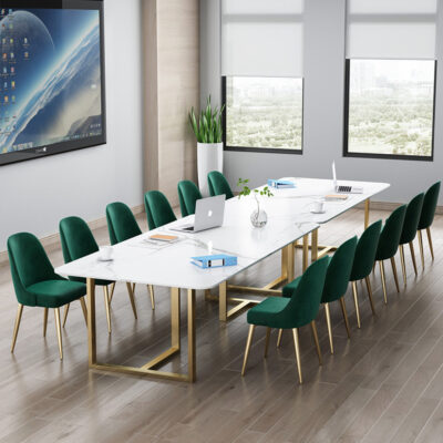 Bắc Âu Bàn Hội Nghị Bằng Đá Cẩm Thạch Đơn Giản Hiện Đại Đá Chữ Nhật Để Bàn Bàn Ghế Hội Nghị Sang Trọng Kết Hợp