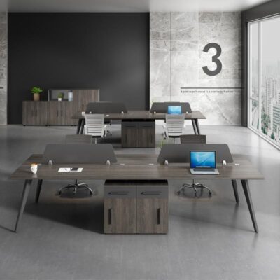 Bàn nhân viên bàn nhân viên 4 người đơn giản, hiện đại 2/4/6 Phòng làm việc bàn ghế kết hợp máy tính sáng tạo