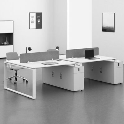 Baihe Group Nội thất văn phòng Thâm Quyến Bàn làm việc hiện đại 4 người Bàn ghế Phòng nhân viên Phòng văn phòng nhân viên