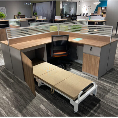 Bàn có giường nghỉ trưa bàn nhân viên bàn ghế có vách ngăn giường bàn làm việc tích hợp giường ga