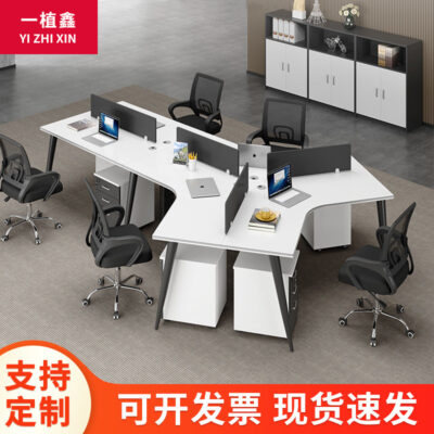 Bàn nhân viên sáng tạo đơn giản hiện đại màn hình văn phòng 3/5/6 người kết hợp bàn ghế nhân viên nhiều người