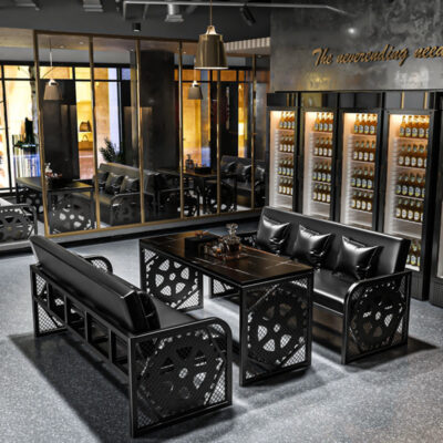 Phong cách công nghiệp sáng tạo quầy bar thẻ ghế tại nhà quán trà sữa thịt nướng kịch bản giết thanh rõ ràng phòng bi-a kết hợp bàn ghế sofa
