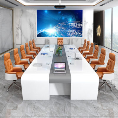 Bán buôn bàn hội nghị văn phòng bàn dài sơn đơn giản hiện đại bàn đàm phán lớn nhỏ bàn kết hợp bàn ghế công nhân