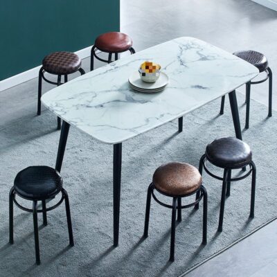 Nhựa Tròn Phân Dày Trưởng Thành Cao Ghế Thời Trang Nhà Chắc Chắn Bàn Ăn Phân Sắt Tròn Phân Lưu Trữ Phân Da Phân