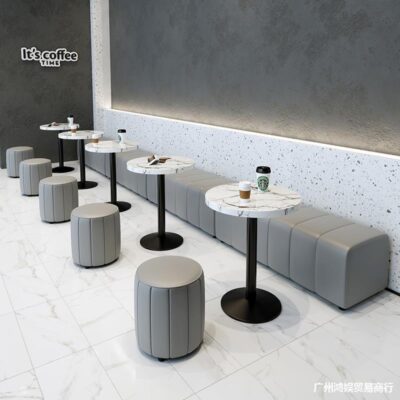 Bán buôn quán trà sữa treo tường thẻ ghế sofa món tráng miệng snack bánh quán cà phê băng ghế dự bị phong cách công nghiệp bàn ghế quầy bar