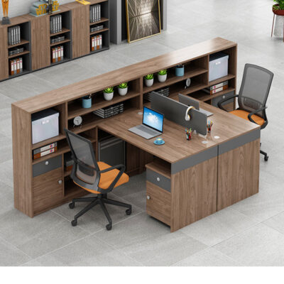 Bàn máy tính văn phòng 4 người nhân viên Bàn ghế văn phòng kết hợp Phòng màn hình nhiều người Bàn thư ký 2/3 người