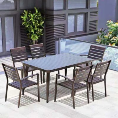 Bàn cuộn trứng bàn ghế ngoài trời hợp kim nhôm biệt thự sân ban công ngoài trời giải trí vườn ngoài trời kết hợp bàn ghế nhôm đúc