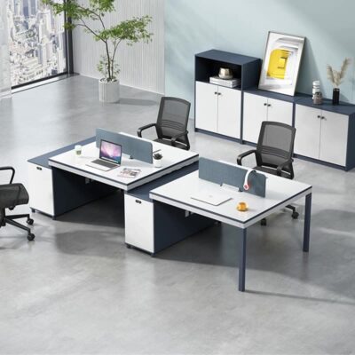 Bàn nhân viên nội thất đơn giản hiện đại Bàn nhân viên 4 người đôi kết hợp bàn ghế làm việc đơn giản