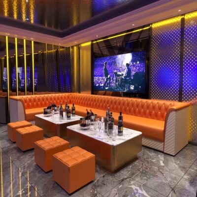 Hộp đêm karaoke KTV sofa thanh rõ ràng thanh nhà hàng âm nhạc hộp hình chữ U ghế hình chữ L ghế sofa bàn cà phê bàn ghế