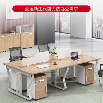 Bàn 4/6 Phòng nhân tạo màn hình phân vùng Phòng bàn văn phòng kết hợp bàn ghế nhân viên bàn máy tính bàn tài chính / bàn nhân viên