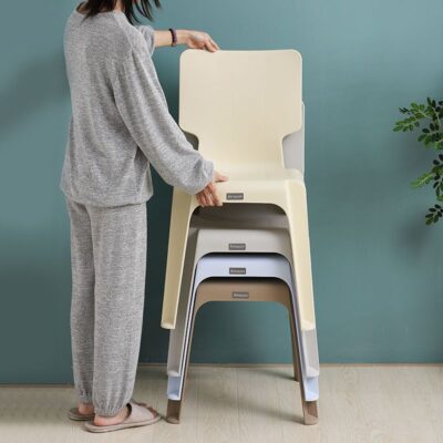 Lưng Ghế Châu Âu Đơn Giản Ghế Nhựa Lưng Bàn Ghế Văn Phòng Chợ Đêm Thời Trang Dày Ghế Ăn Sáng Tạo Hot