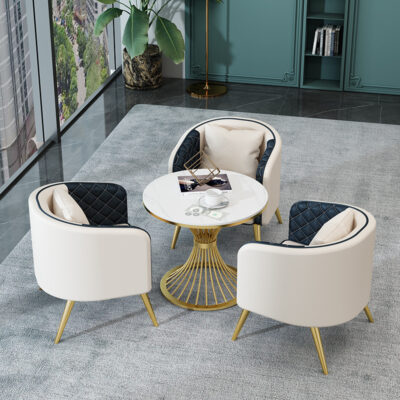 Hiện đại tối giản ánh sáng sang trọng đàm phán kết hợp bàn ghế quán cà phê sofa kết hợp bộ phận bán hàng kinh doanh giải trí sofa tiếp tân