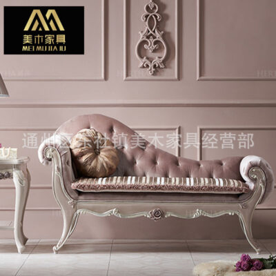 Cung điện nội thất theo phong cách châu Âu chạm khắc ngọt ngào và lãng mạn ghế dài lười biếng khóa khóa ghế tựa phòng ngủ vẻ đẹp nội thất cổ điển sụp đổ