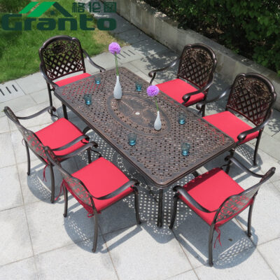 Bộ Bàn Ghế Nhôm Đúc Ngoài Trời Bộ Kết Hợp Ban Công Biệt Thự Châu Âu Sân Vườn Ngoài Trời Sân Vườn Bàn Ghế Sắt Rèn Nội Thất Giải Trí