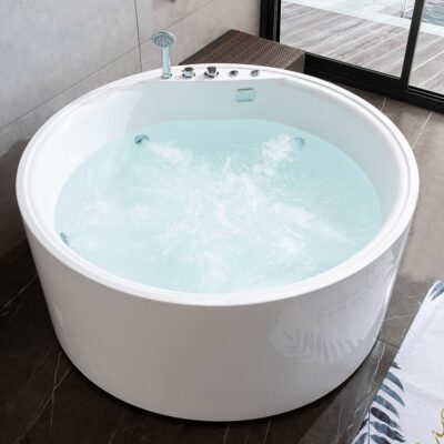 Aoluojia Bồn tắm tròn căn hộ nhỏ acrylic đôi nhà độc lập internet khách sạn nổi tiếng Bồn tắm massage người lớn