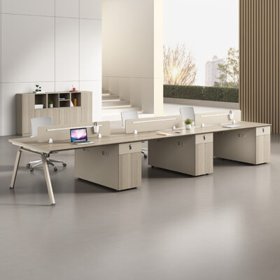 Bàn ghế văn phòng nhân viên kết hợp đơn giản hiện đại ghế 4 người 6 người ngồi máy tính bàn nội thất văn phòng