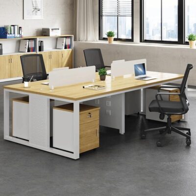Bàn ghế văn phòng kết hợp đơn giản hiện đại bàn nhân viên 4 người 4/6 người nhân viên văn phòng bàn máy tính bàn tài chính