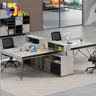 Bàn ghế kết hợp gió công nghiệp nội thất văn phòng sáng tạo đơn giản nhân viên văn phòng làm việc máy 2/4-6 người