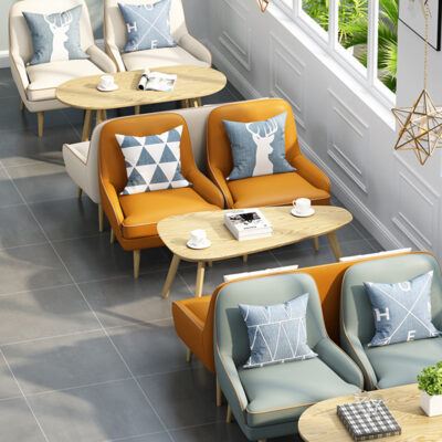 Bắc Âu Giản Dị Món Tráng Miệng Quán Trà Sữa Sofa Nhà Hàng Tây Quầy Sách Đơn Giản Quán Cà Phê Tiếp Tân Đàm Phán Khu Vực Thẻ Chỗ Ngồi Bàn Ghế