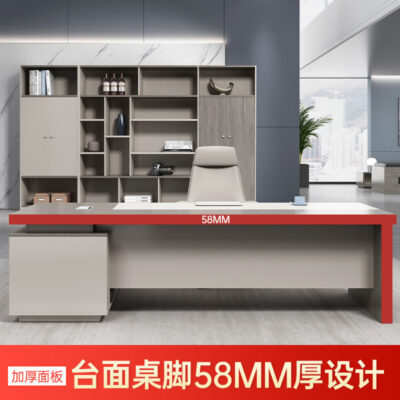 Bàn làm việc bàn sếp tối giản hiện đại chủ tịch kinh doanh bàn điều hành nội thất văn phòng sang trọng nhẹ bàn quản lý đơn