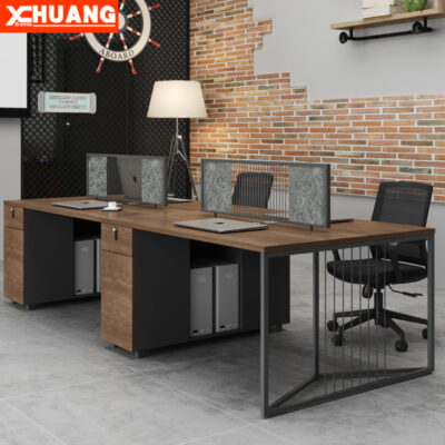 Bàn ghế nhân viên Phật Sơn kết hợp văn phòng hiện đại đơn giản bàn ghế nhân viên bốn người Bàn tài chính kiểu Trung Quốc mới