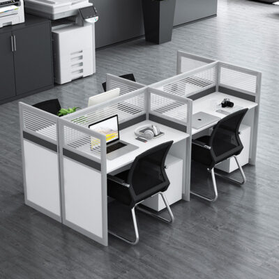 Bàn ghế nhân viên kết hợp bàn ghế văn phòng hiện đại đơn giản vách ngăn màn hình 4 người Bàn nhân viên 6 người