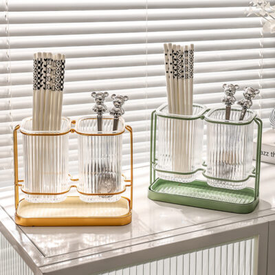 Hộ gia đình đũa ống đèn nhà bếp sang trọng hộp bảo quản dao nĩa cống giá sắt rèn treo tường vật dụng gia đình