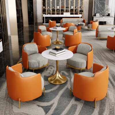 Nhẹ nhàng sang trọng bàn ghế quầy bar thẩm mỹ viện quán cà phê bán hàng văn phòng đàm phán bàn ghế sofa kết hợp bàn tiếp tân kinh doanh bàn đàm phán