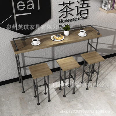 Bán chạy công nghiệp gió thanh bàn đơn giản thanh dài bàn retro quán trà sữa bàn thanh nhỏ quán cà phê bàn cao