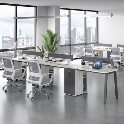 Bán buôn bàn ghế nhân viên nội thất Bắc Kinh kết hợp đơn giản hiện đại bàn bốn người bàn nhân viên bàn văn phòng