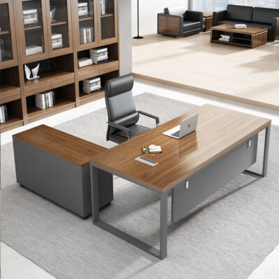 Bàn làm việc Đơn giản Hiện đại Boss Bàn ghế đơn Kết hợp Chủ tịch thương mại Bàn quản lý Nội thất văn phòng Bàn điều hành