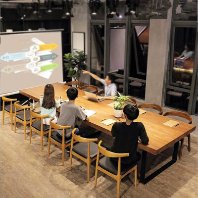 Bắc Âu Gỗ Chắc Chắn Bàn Ghế Hội Nghị Bàn Văn Phòng Phòng Khách Bàn Lớn Nhà Nhiều Người Bàn Dài Thư Viện Học Bàn Đọc Sách