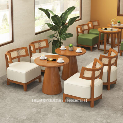 Quán trà sữa tráng miệng bàn ghế kết hợp quán cà phê nhà hàng thẻ ghế sofa thương mại đồ ăn nhanh cửa hàng bánh mì kẹp thịt bán hàng bàn ghế văn phòng
