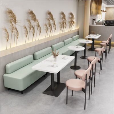 Quán Trà Sữa Quán Tráng Miệng Bàn Ghế Nhà Hàng Tây Quán Trà Cafe Đơn Giản Đồ Uống Lạnh Quán Ăn Vặt Kết Hợp Ghế Sofa