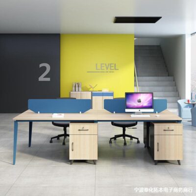 2 bốn 4 người 6 nhân viên bàn nhân viên máy tính Zhuozi màn hình chỗ ngồi Phòng làm việc kết hợp bàn ghế văn phòng