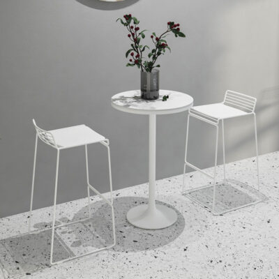 Bắc Âu tối giản nhà hàng quán cà phê bàn ăn đá phiến tròn trong món tráng miệng uống quán trà sữa kết hợp bàn ghế giải trí