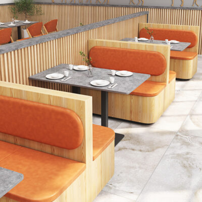 Quán trà sữa sofa bàn ghế kết hợp nhà hàng thương mại đơn giản và tươi mát bàn ghế nhà hàng ghế sofa thẻ