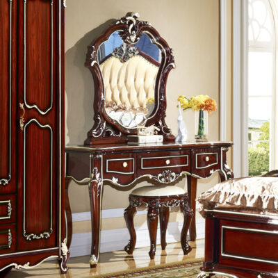 Châu Âu Bàn Trang Điểm Pháp Bàn Trang Điểm Mục Vụ Tủ Trang Điểm Chạm Khắc Bàn Trang Điểm Mỹ Gương